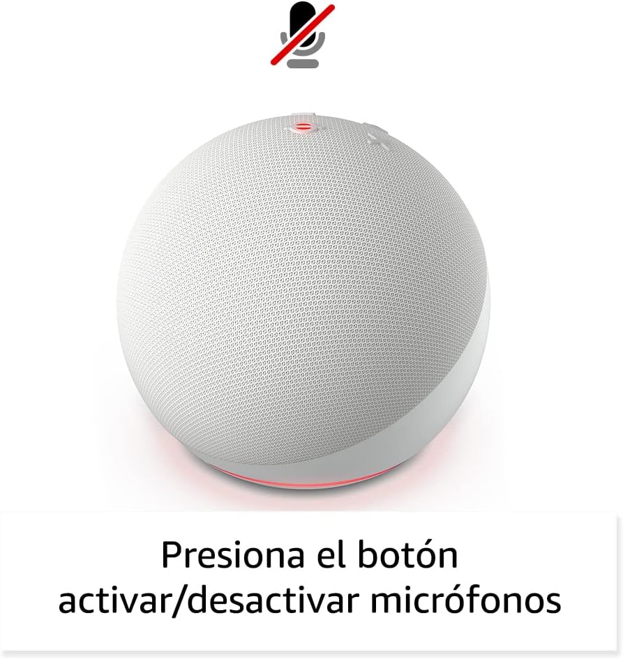 Echo Dot (modelo más reciente): bocina Alexa con sonido vibrante, ideal para recámaras, comedores y oficinas (negro)