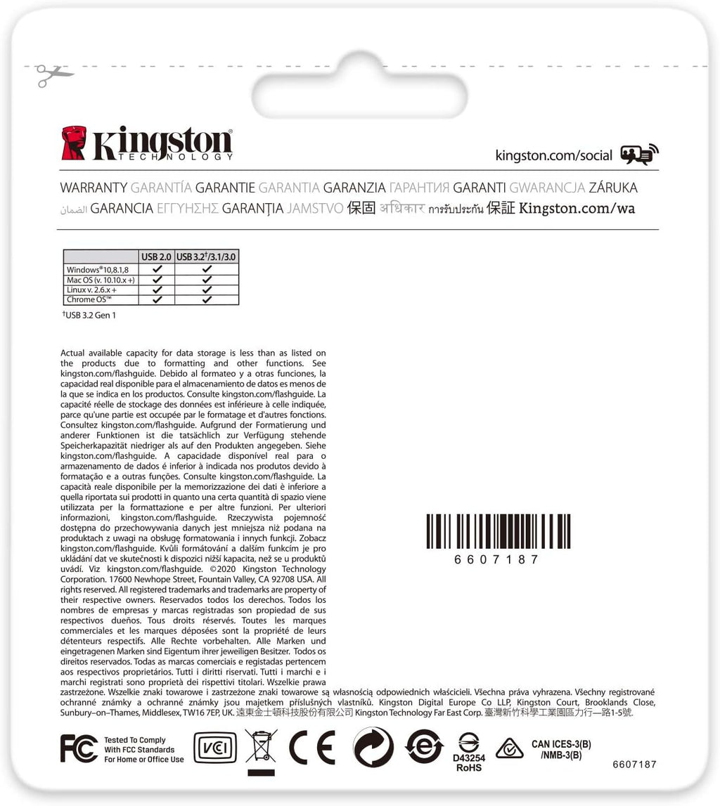 Kingston USB Data Traveler Exodia M, Capacidad: 256GB, USB 3.2 Gen 1 (DTXM/256GB)